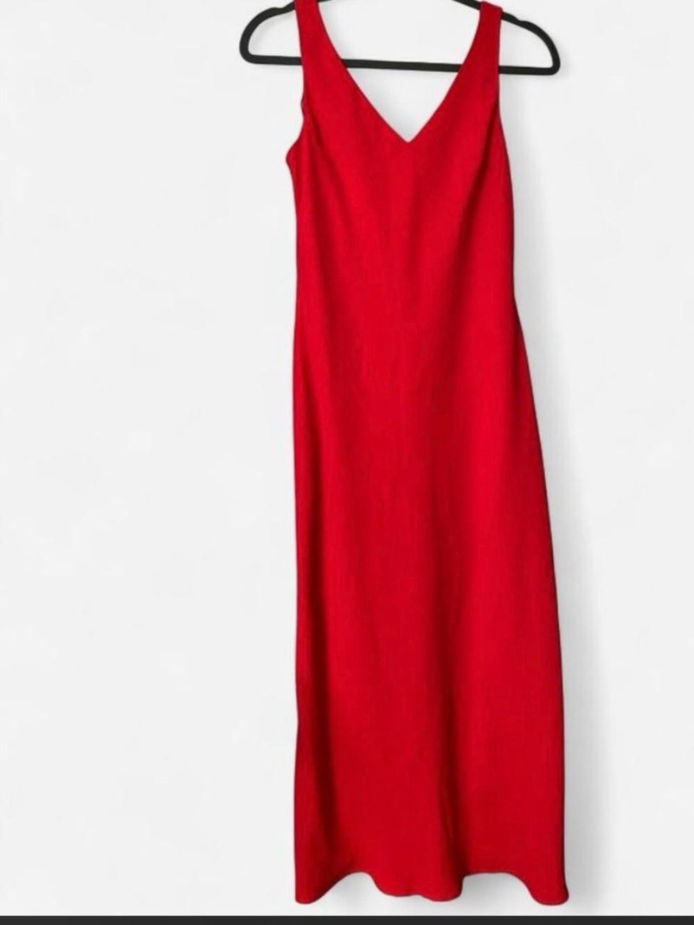 Jones New York Red V-Neck Maxi Dress